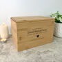 Personalised Bamboo Urn For Cremation Ashes Name And Icon Design, thumbnail 1 of 12