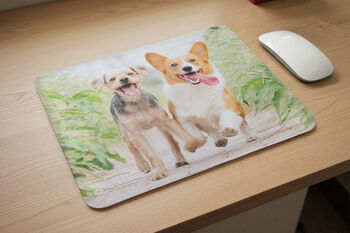 Personalised Photo Xl Mouse Mat With Stitched Edge, 4 of 4