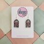 Jukebox Glitter Resin Earrings / Gift For Music Lover / Retro Rockabilly Jewellery / Gift For Dancers And Music Lovers, thumbnail 1 of 6