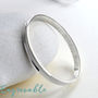 Solid Sterling Silver Concave Bangle, thumbnail 2 of 5
