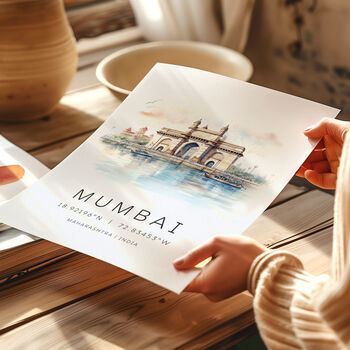India Travel Art Poster Of Mumbai, 4 of 7