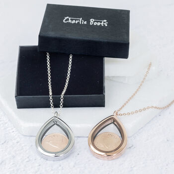 70th/ 80th Birthday Farthing Locket Necklace, 2 of 12