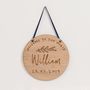 Personalised New Born Wooden Plaque, thumbnail 2 of 7