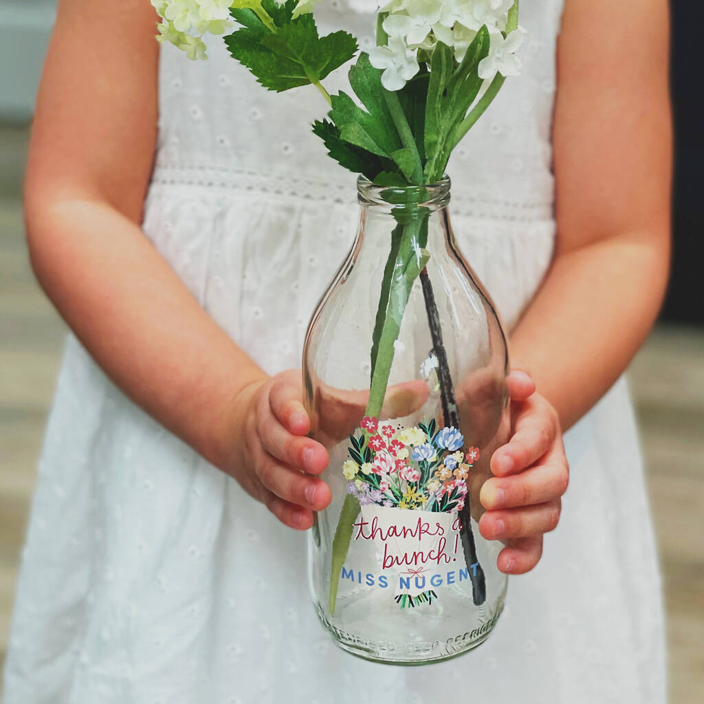 Personalised ‘Thanks A Bunch’ Bottle Vase, 1 of 5