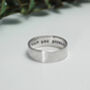 Men's Personalised Silver Textured Ring, thumbnail 11 of 11
