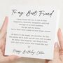 Best Friend Personalised Birthday Poem Card For Her, thumbnail 1 of 6