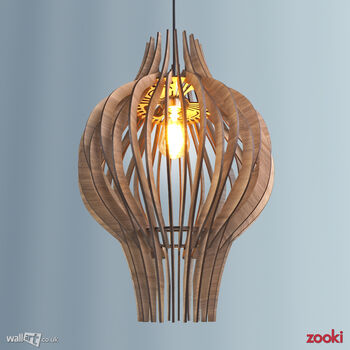 Zooki Five 'Jord' Wooden Pendant Light, 3 of 9