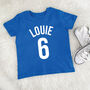 Personalised Birthday T Shirt Football Style, thumbnail 3 of 6