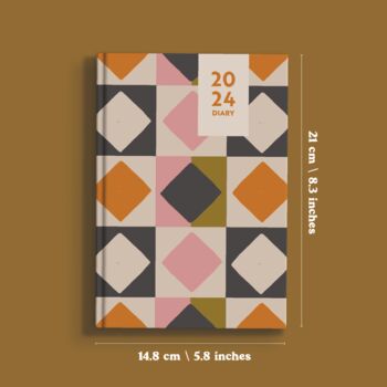2024 Diary | A5 Hardcover Week To View | Quilt Pattern, 12 of 12
