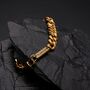 Gold Engravable 9mm Cuban Link Bracelet Unisex, thumbnail 8 of 10