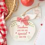 Teacher Wooden Apple Hanging Decoration, thumbnail 1 of 2