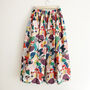 Printed Cotton Midi Skirt Abstract Print, thumbnail 4 of 5