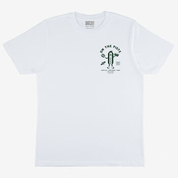 On The Piste Graphic Unisex Ski T Shirt In White, 2 of 2