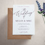 Simple Elegance Wedding Invitation And Envelope, thumbnail 2 of 5