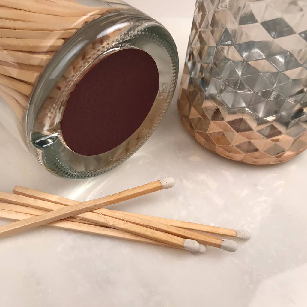 log burner long matches in a jar by nest