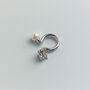 Sterling Silver Pearl And Crystal Reversible Ear Cuff, thumbnail 4 of 5