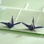 Japanese Paper Origami Crane Ear Threaders Three, thumbnail 1 of 11