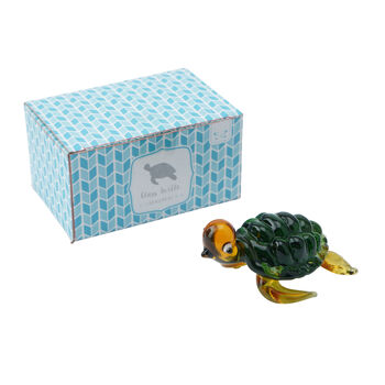 Hand Blown Glass Turtle Ornaments | Gift Boxed | Decoration | Collectable | Gift For Home, 2 of 5