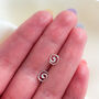 Sterling Silver Simple Spiral Stud Earrings, thumbnail 3 of 4