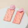 Colourful Rectangle Drop Earrings, thumbnail 2 of 7