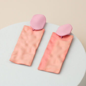 Colourful Rectangle Drop Earrings, 2 of 7