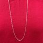 Sterling Silver Long Layer Interwoven Chain, thumbnail 4 of 10
