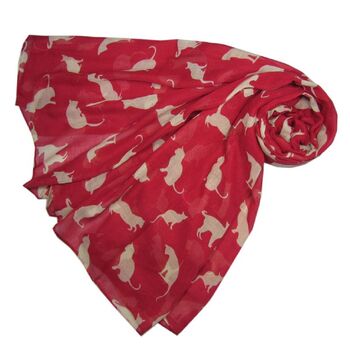 Personalised Gift Box Scarf With Cat Design, 3 of 7