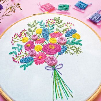 Spring Bouquet Embroidery Kit, 2 of 4