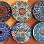 Set Of Six Mediterranean Design Drink Coasters | Gifts, thumbnail 1 of 12