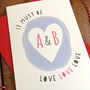 It Must Be Love Personalised Anniversary Card, thumbnail 2 of 4