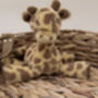 Personalised Hugs Giraffe Soft Newborn Toy, thumbnail 3 of 9