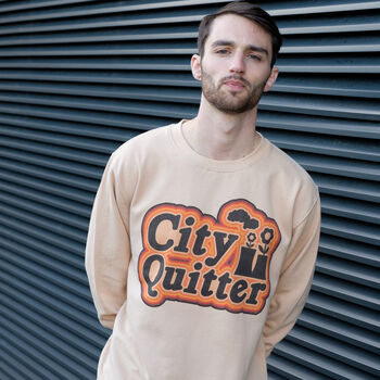 City Quitter Men's Slogan Sweatshirt, 3 of 5