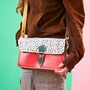 Coloured Recycled Leather Animal Print Crossbody Bag, thumbnail 6 of 10