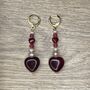 Love Collection Chalcedony Heart Drop Earrings, thumbnail 3 of 5