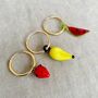 Glass Fruit Single Or Pair Gold Plated Silver Earrings, thumbnail 1 of 7