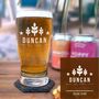 Personalised Pint Glass W/ Coaster Beer Birthday Gift, thumbnail 8 of 12