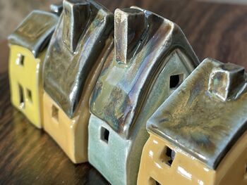 Pick And Mix Three Hand Crafted Mini Ceramic Houses, 10 of 11