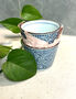 Set Of Two Japanese Blue Ornate Drinking Tea Cups, thumbnail 1 of 3