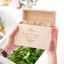Personalised New Home Wooden Recipe Box, thumbnail 1 of 12