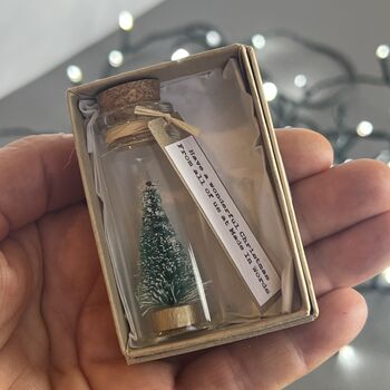 Tiny Christmas Tree Keepsake With Personalised Message, 8 of 12