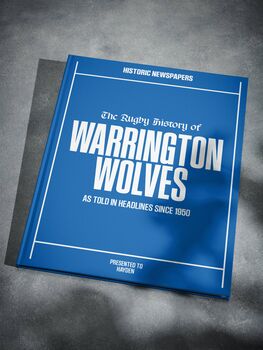 Warrington Wolves Personalised Rugby Newspaper Book, 10 of 12
