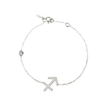 Zodiac Sterling Silver Bracelet 12 Star Signs Available, 7 of 12