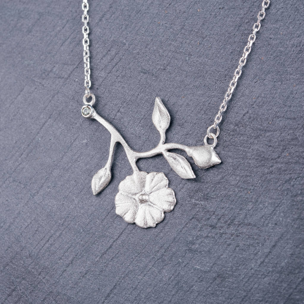 Forget Me Not Silver Necklace, 1 of 4