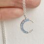 Swarovski Crystal Silver Moon Necklace, thumbnail 2 of 3