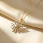 18ct Gold Plated Distant Sun Pendant Necklace, thumbnail 1 of 5