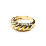 Luxe Chunky Croissant Ring In 14k Gold Vermeil Plated, thumbnail 2 of 3