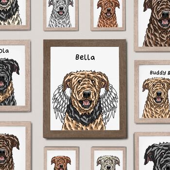 Personalised Half Airedale Terrier Print, 5 of 10