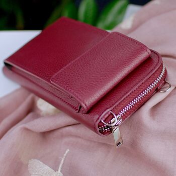Personalised Leather Purse With Phone Pocket, 5 of 11