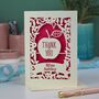 Personalised Papercut Teacher Apple Card, thumbnail 3 of 7