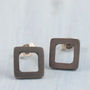 Square Stud Earrings. Geometric Jewellery, thumbnail 3 of 9